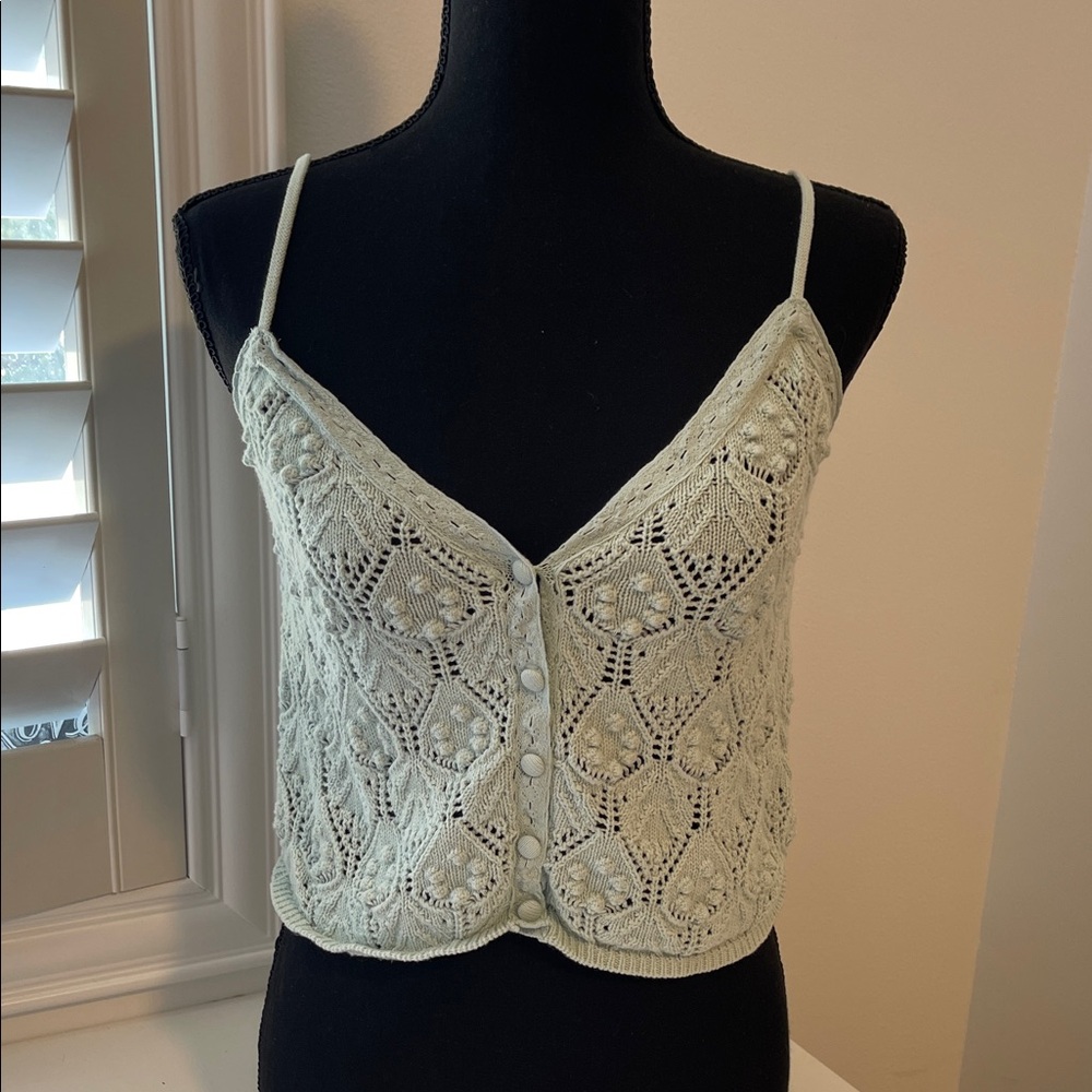 Aeropostale Mint Green Lace Camisole